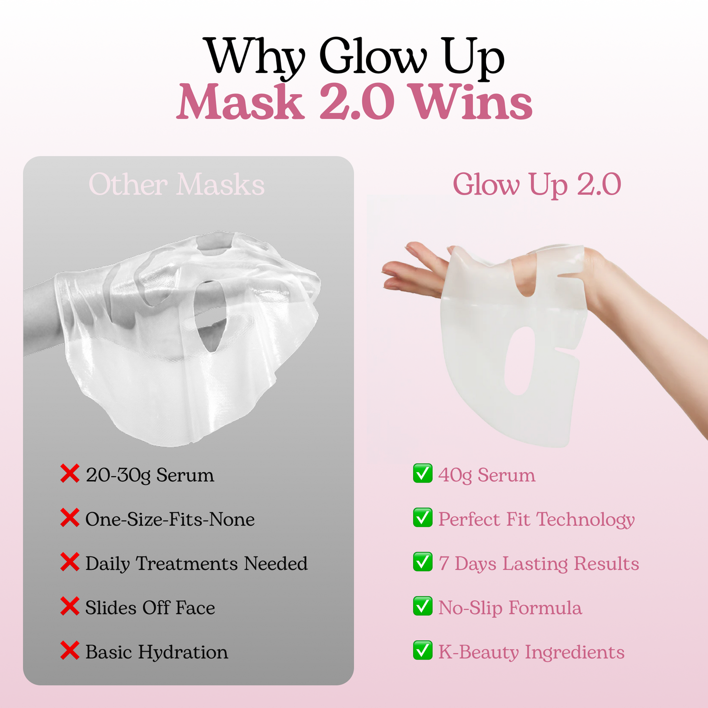 Collagen Glow Up Mask 2.0 - Fast shipping available